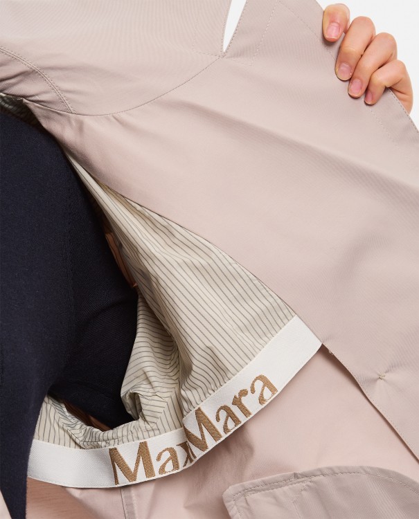 Shop Max Mara Jtrench Short Coat In Neutrals