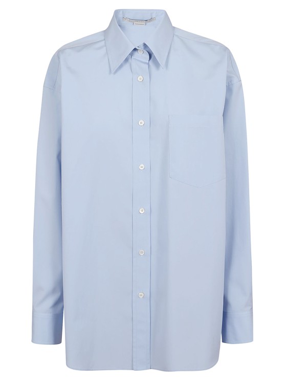 Shop Stella Mccartney Organic Cotton Poplin Shirt In Blue