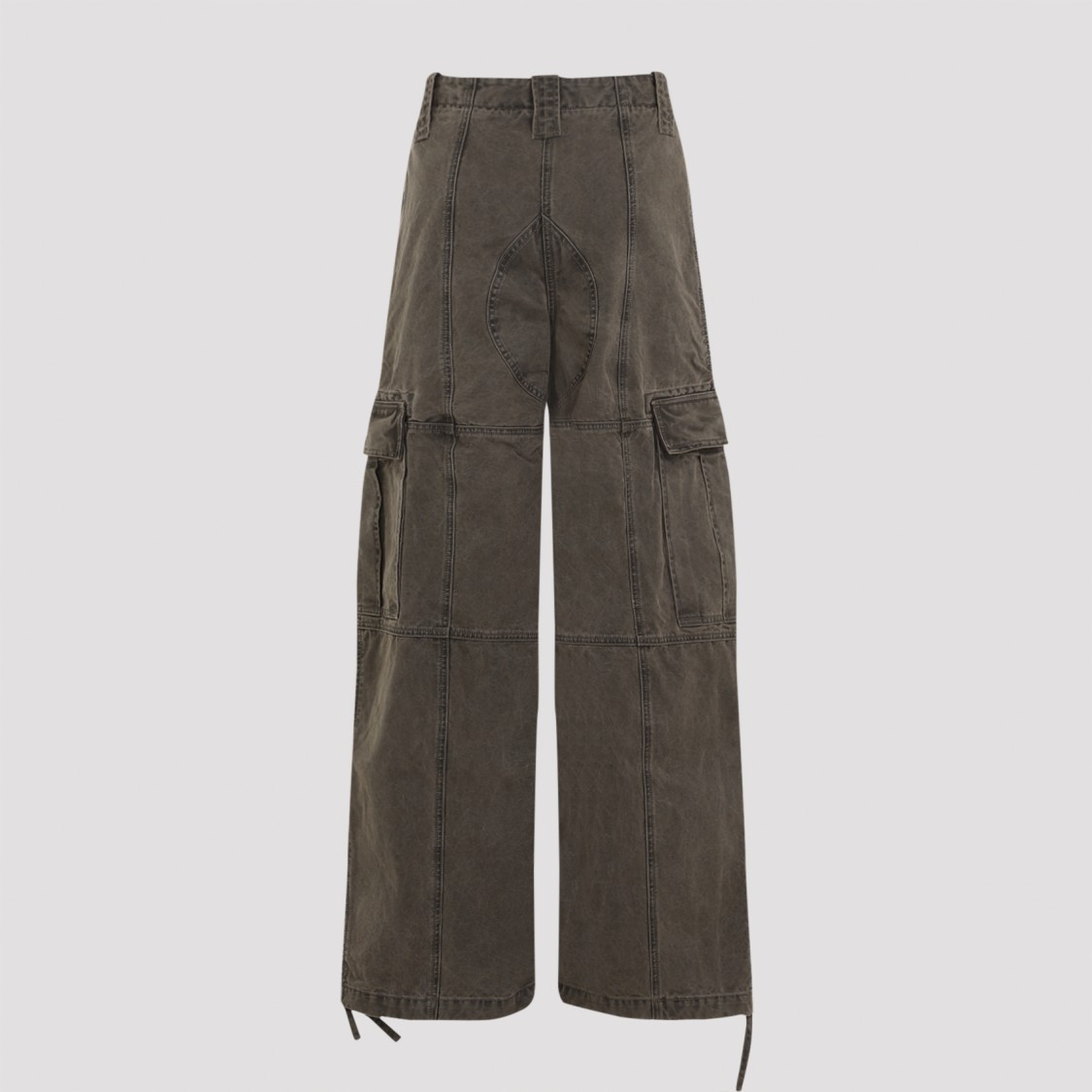 Kenzo Dyed Canvas Cargo Pants In Grey