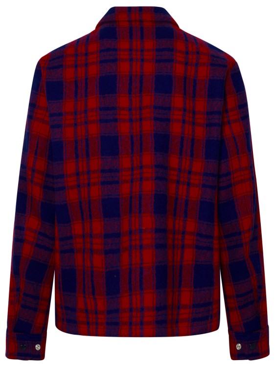 Shop Moncler Check Shirt In Red