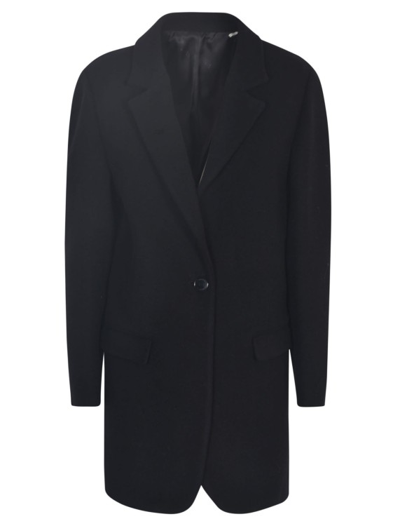 Isabel Marant Jilinka Button-up Virgin Wool Blend Coat In Black