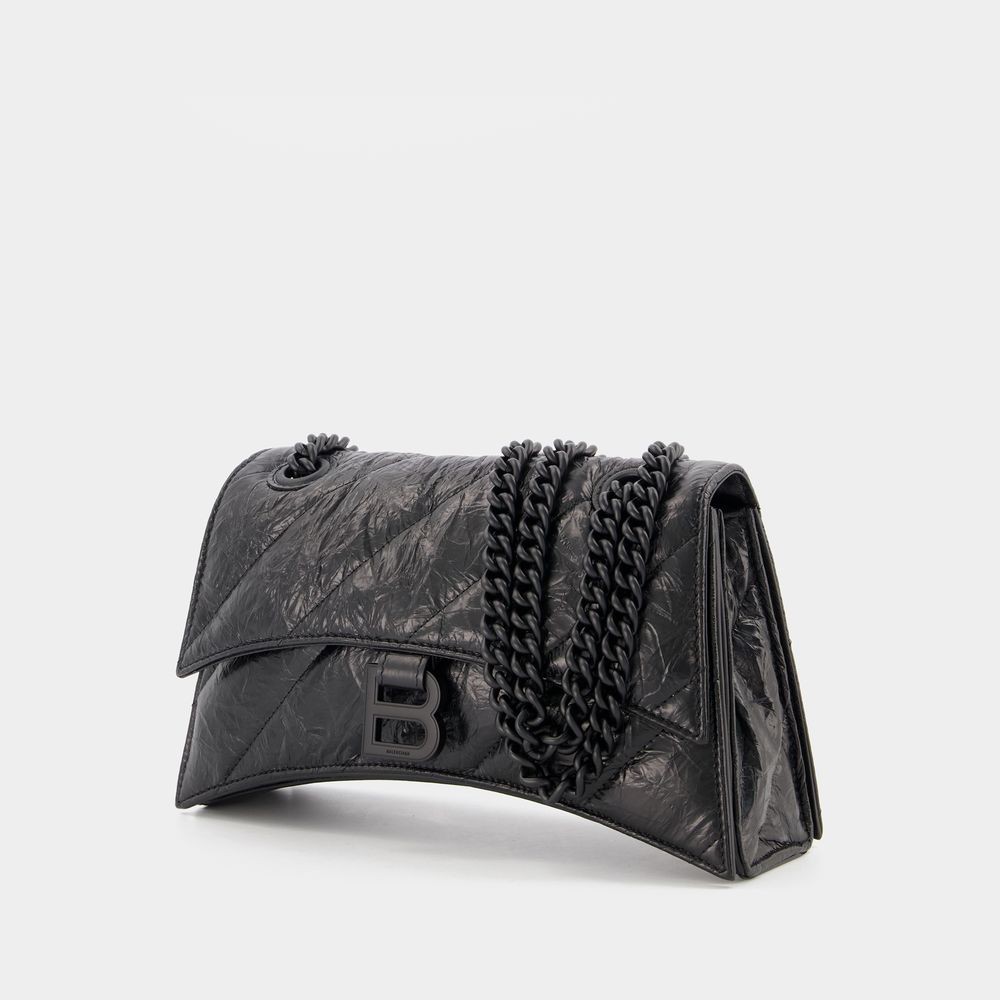 Balenciaga Crush Chain S Hobo Bag In Black