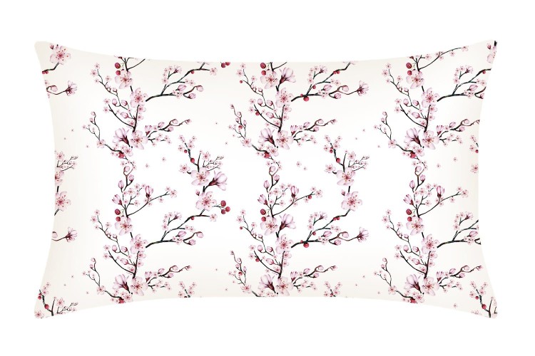 Shop Mayfairsilk Cherry Blossom Pure Silk Pillowcase In White