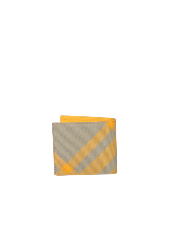 Shop Burberry Leather Wallet In Yellow