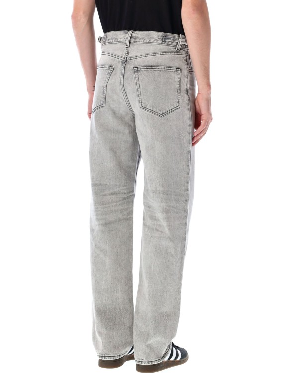 Haikure Light Grey Straight Leg Faded Jeans In Grey