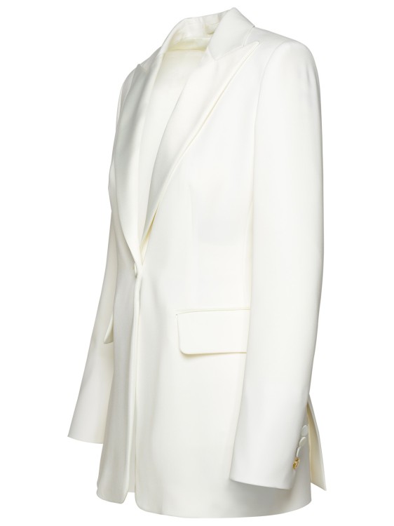 Shop Max Mara Plinio' White Acetate Blend Jacket