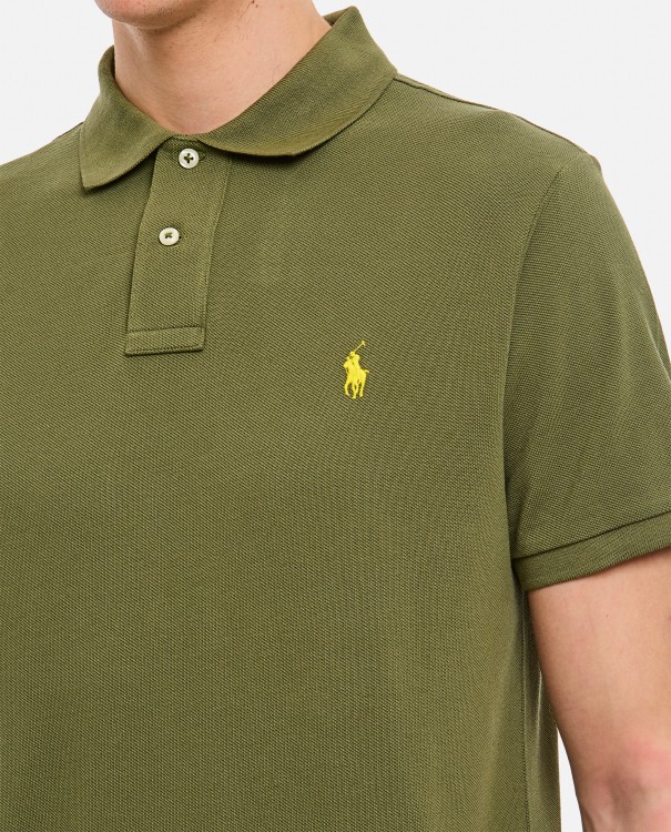 Shop Polo Ralph Lauren Knit Polo Shirt In Green