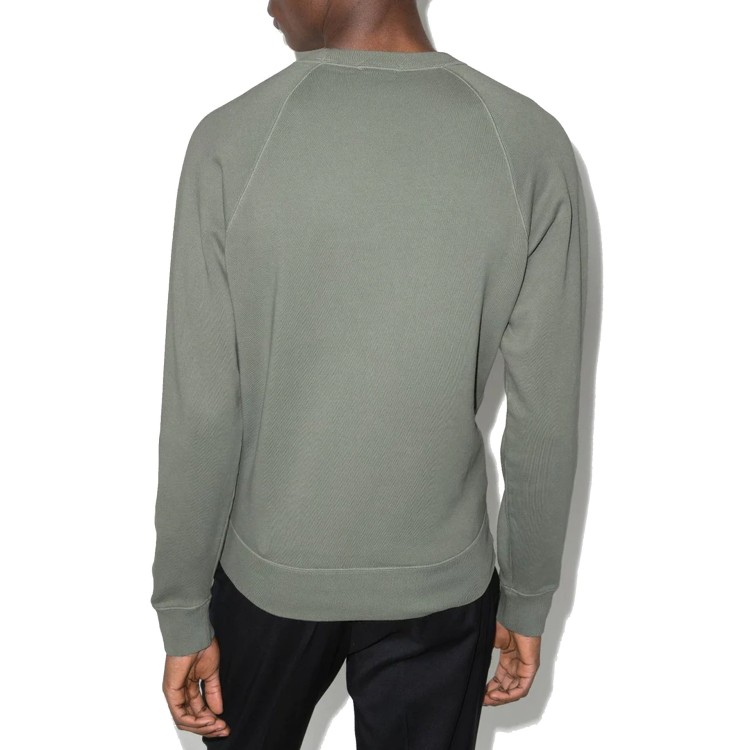 Shop Tom Ford Cotton Crewneck Sweatshirt In Green
