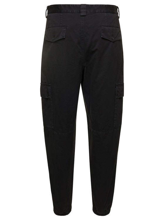 Shop Dolce & Gabbana Black Cargo Pants With Multi-pockets In Cotton