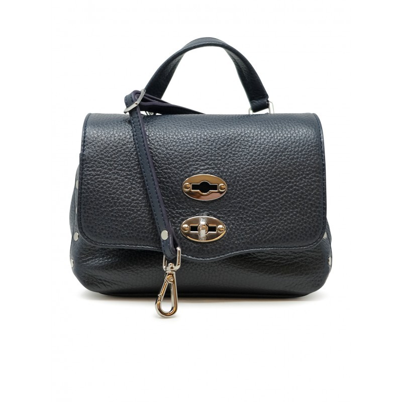 Zanellato 068010-0050000-z0520 Dark Navy Postina Daily Giorno Baby Leather Handbag In Blue