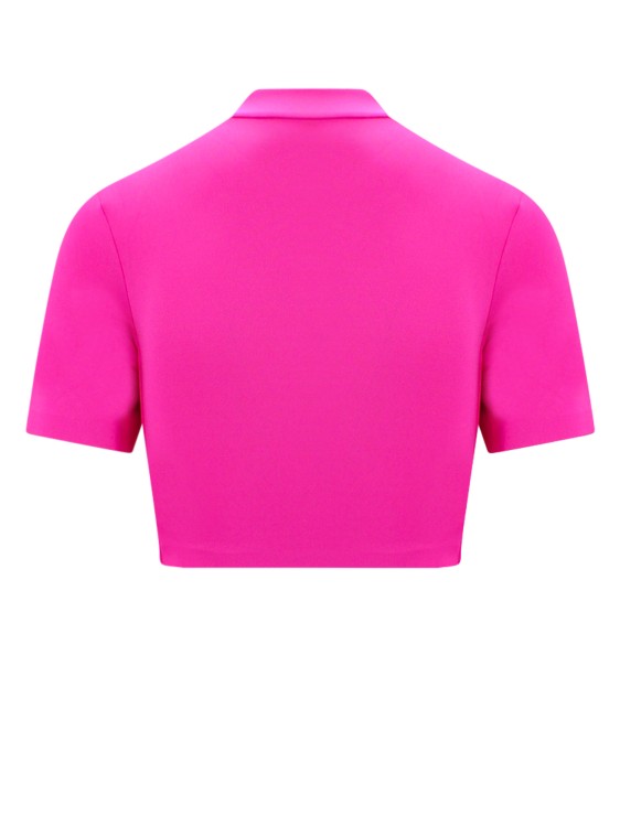 Shop Off-white Cropped Nylon Top In Pink