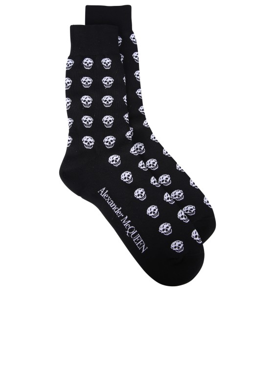 Shop Alexander Mcqueen Cotton Socks In Black