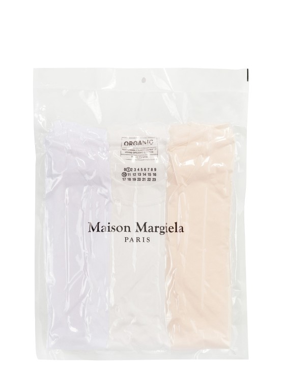 Maison Margiela Tripack Organic Cotton T-shirt In White