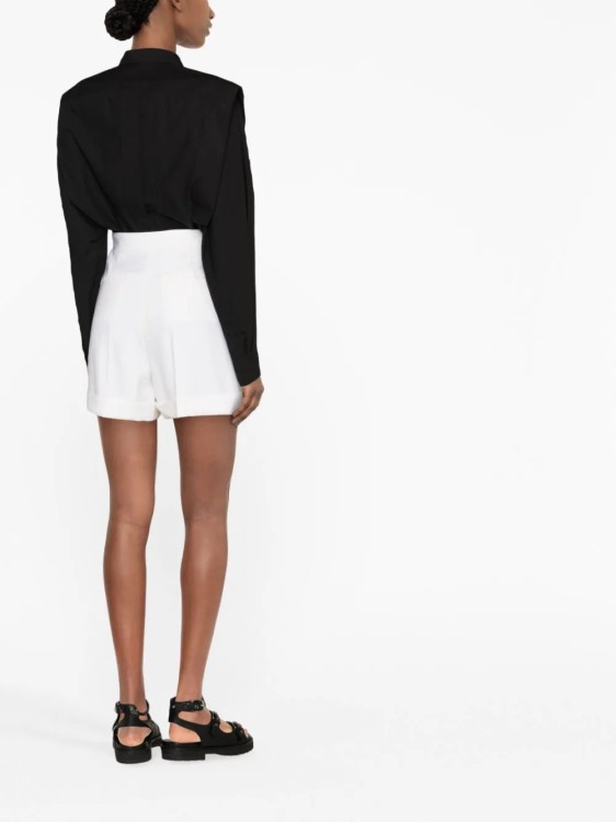 Shop Alexander Mcqueen White Pleated Tailored Shorts