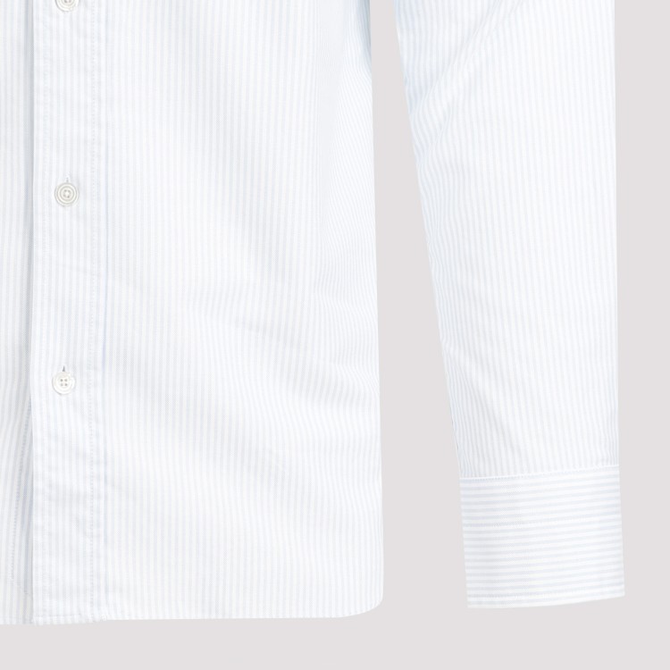 Shop Tom Ford White Cotton Oxford Stripe Slim Shirt