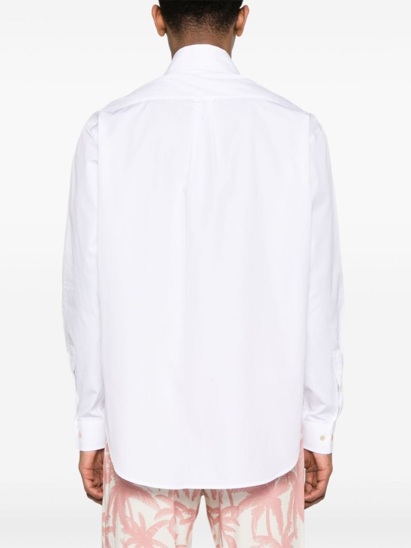 Shop Palm Angels Shirt With Logo In White