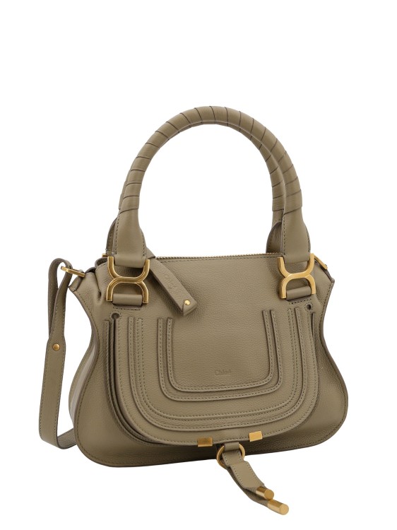 Shop Chloé Marcie Small Leather Handbag With Removable Shoulder Strap In Brown