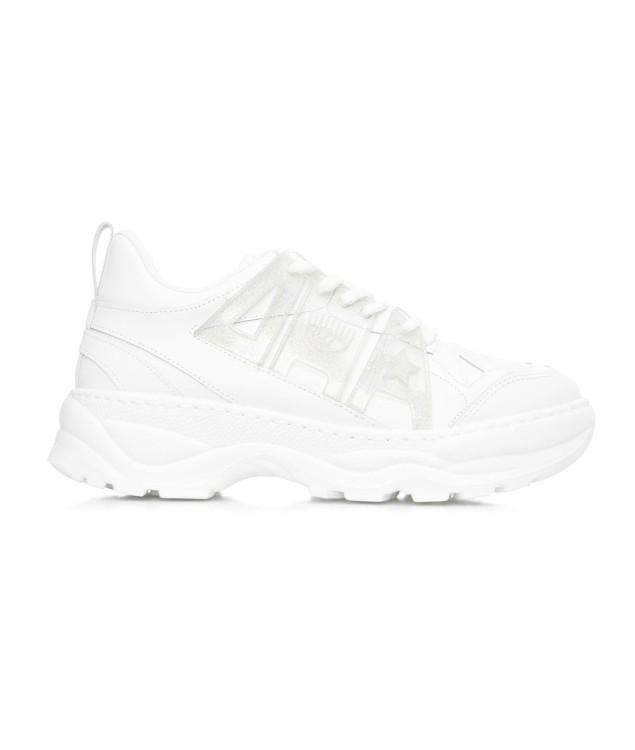 Chiara Ferragni Chunky Sole Sneakers Pull Tab In White