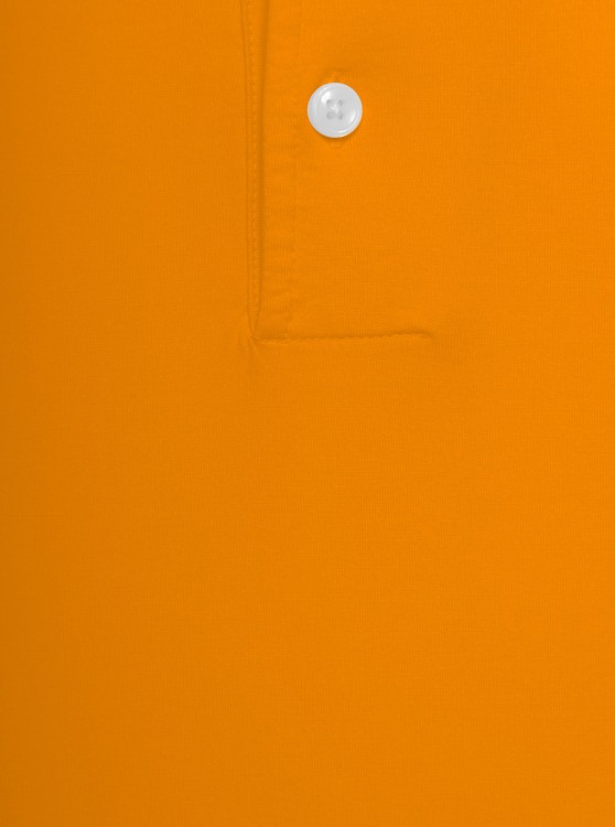 Shop Gaudenzi Orange Cotton Polo Shirt