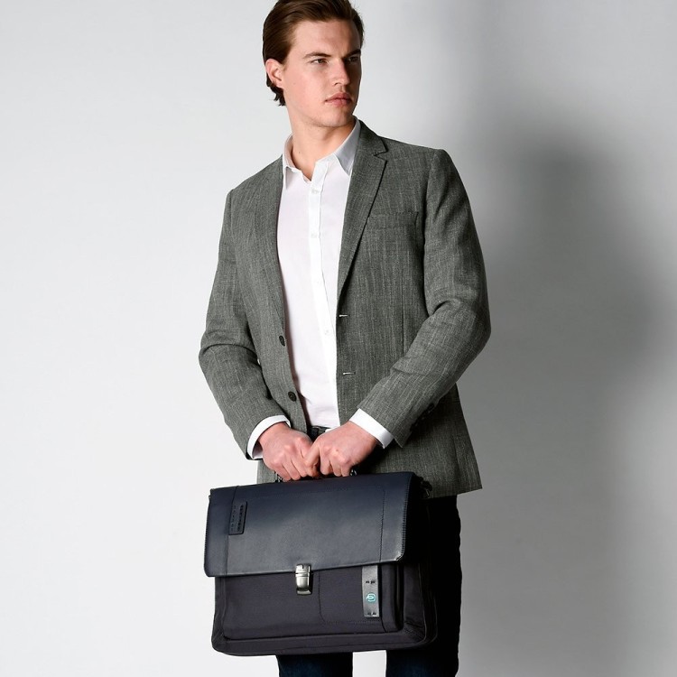 Shop Piquadro Workbook Bag With Detachable Shoulder Strap In Black