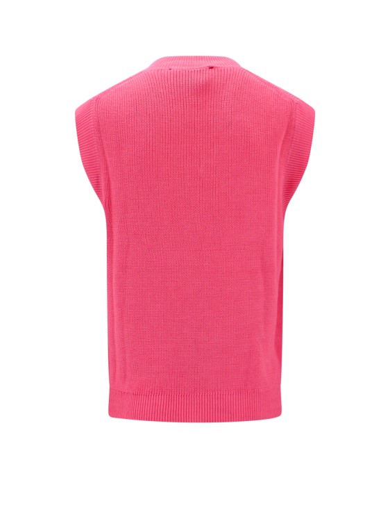 Shop Amaranto Pink Cotton Vest In Burgundy