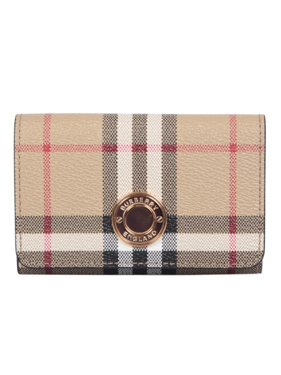 Burberry Small Vintage Check E-Canvas & Leather French Wallet