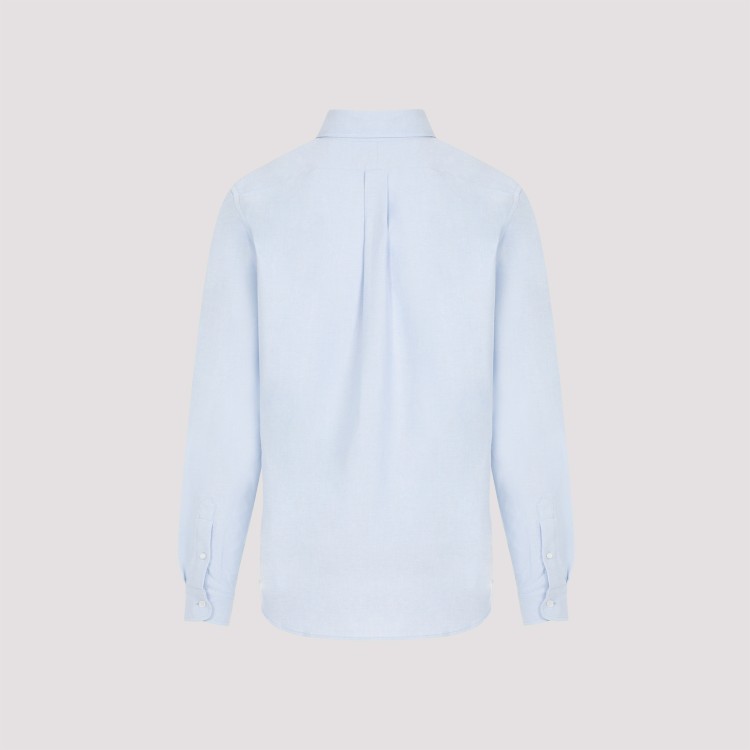 Shop Kenzo Blue Sky Cotton Boke Flower Crest Casual Shirt