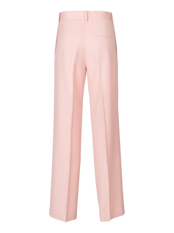 Shop Paul Smith Pink Trousers With A Subtle Pinstripe Pattern In Neutrals