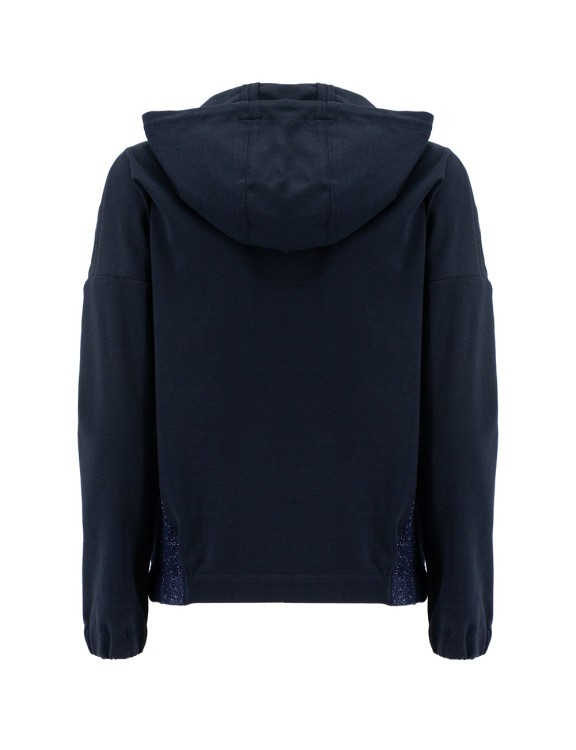 Shop Panicale Blue Knitted Hoodie In Black