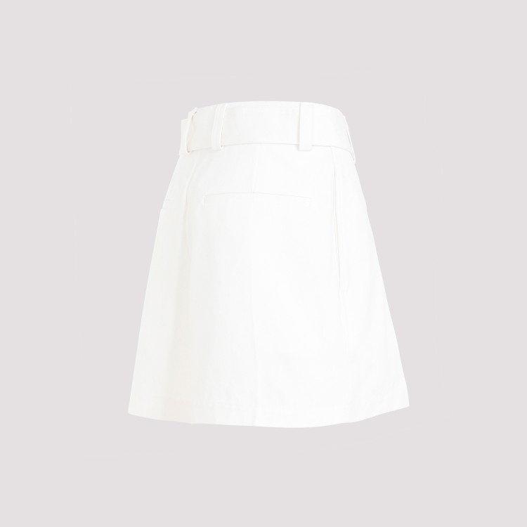 Jil Sander Cotton Bermuda Shorts With Removable Belt In White