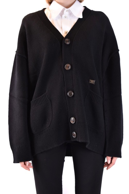 Dsquared2 Black V-neck Cardigan In Black