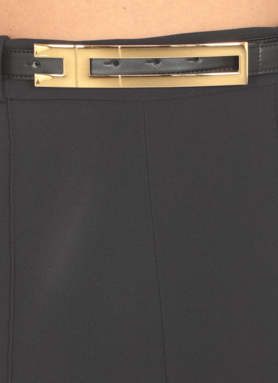 Shop Elisabetta Franchi Crepe Shorts In Black
