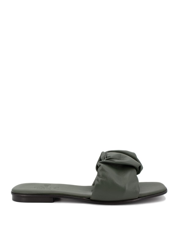 Thera's Green Leather Sandals