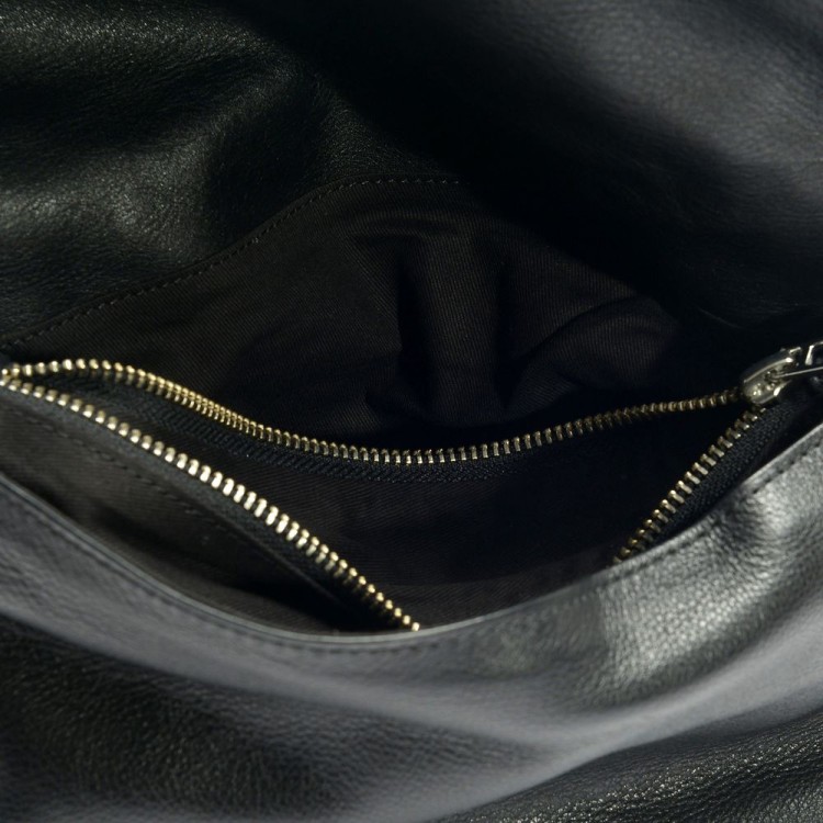 Shop Zadig & Voltaire Rocky Hobo Bag - Black - Leather