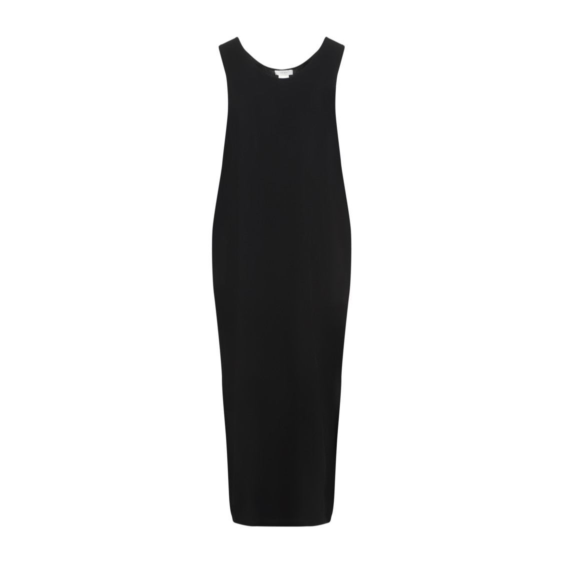 The Row Sleeveless Midi Dress With Viscose-polyester Blend In Black