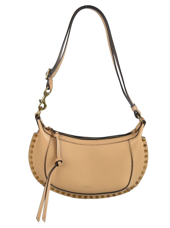 Shop Isabel Marant Oskan Moon Leather Shoulder Bag In Neutrals