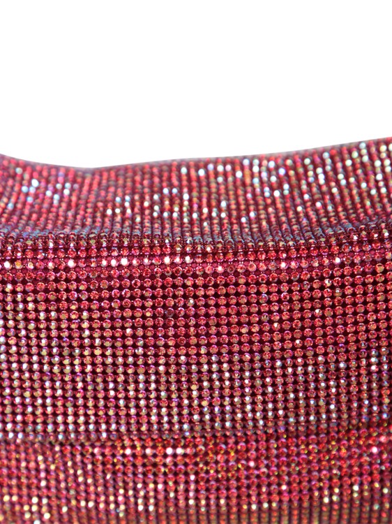 Shop Benedetta Bruzziches Red Crystal Embellishment Bag