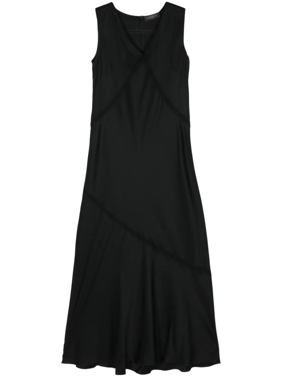Shop Lorena Antoniazzi Black Crepe Midi Dress