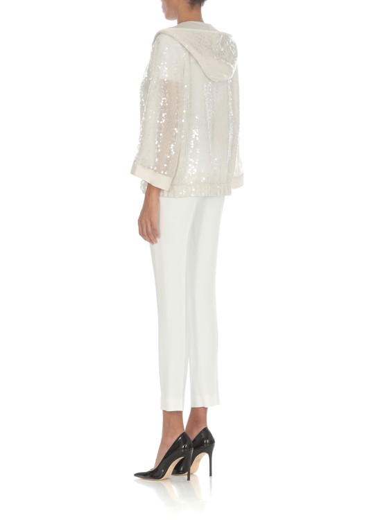 Shop Brunello Cucinelli Hoodie With Sequins In White