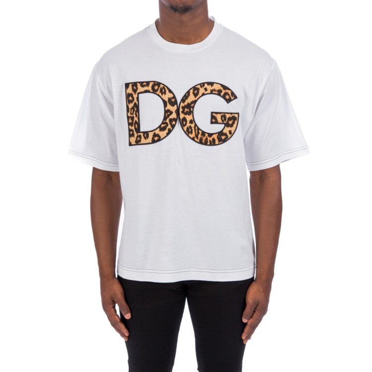 Shop Dolce & Gabbana Short Sleeve Logo T-shirt In White