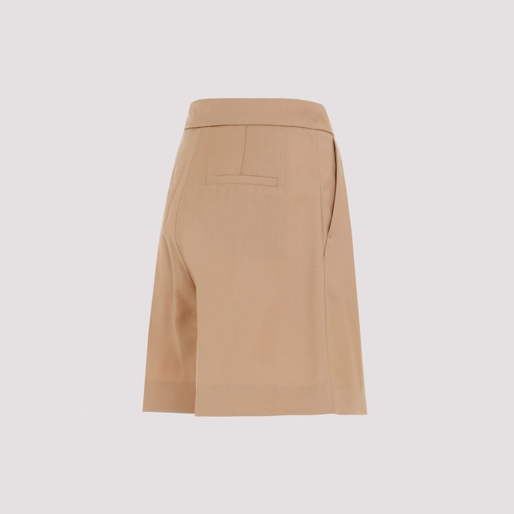 Max Mara Womens Camel Jessica Relaxed-fit Wool Shorts In Brown