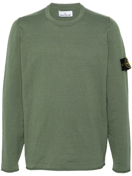Stone Island Malfilé Cotton Fleece Sweatshirt In Green