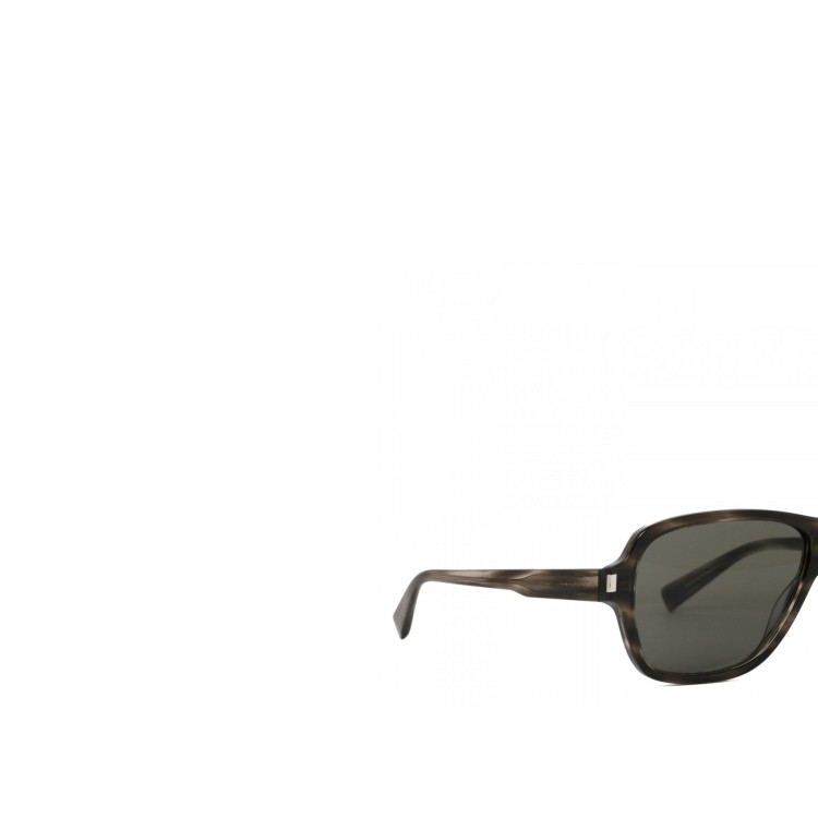 Shop Saint Laurent 609 Aviator Sunglasses In Grey