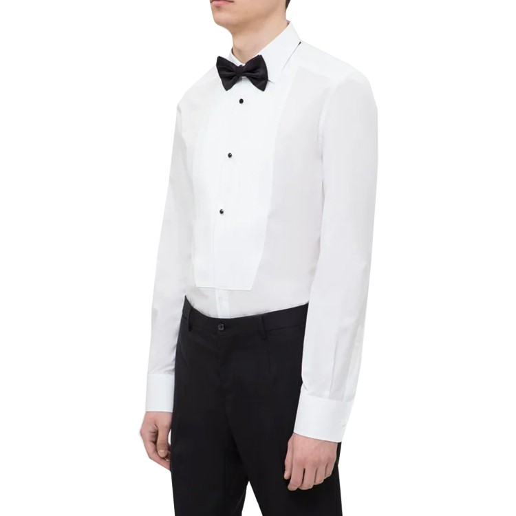 Shop Dolce & Gabbana Cotton And Silk Shirt In White