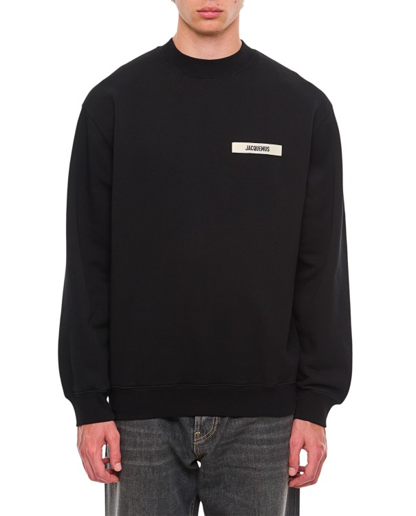 Shop Jacquemus Crewneck Sweatshirt In Black