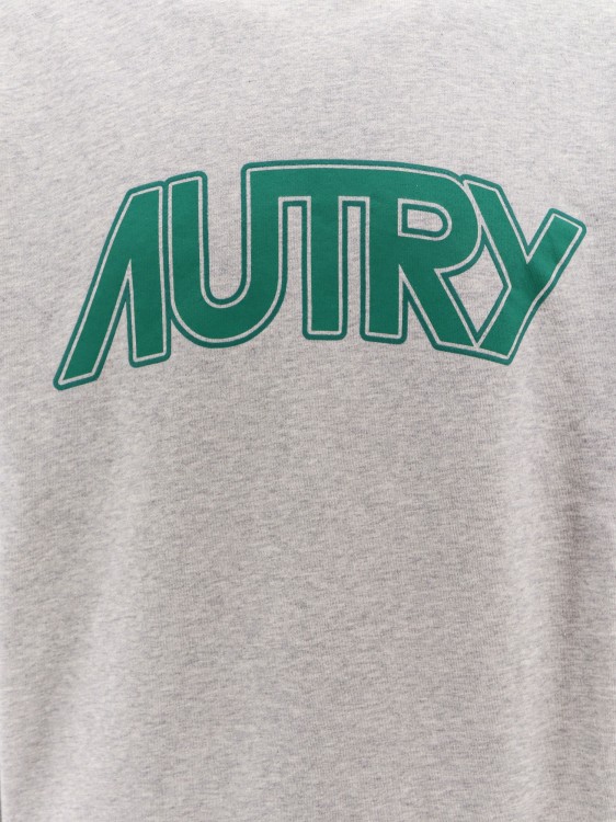 Shop Autry Cotton Sweatshirt With Frontal Logo In Grey