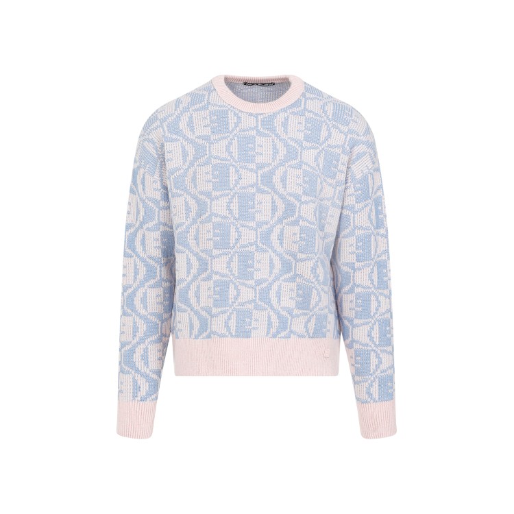 Acne Studios Faded Pink Wool Pullover In White