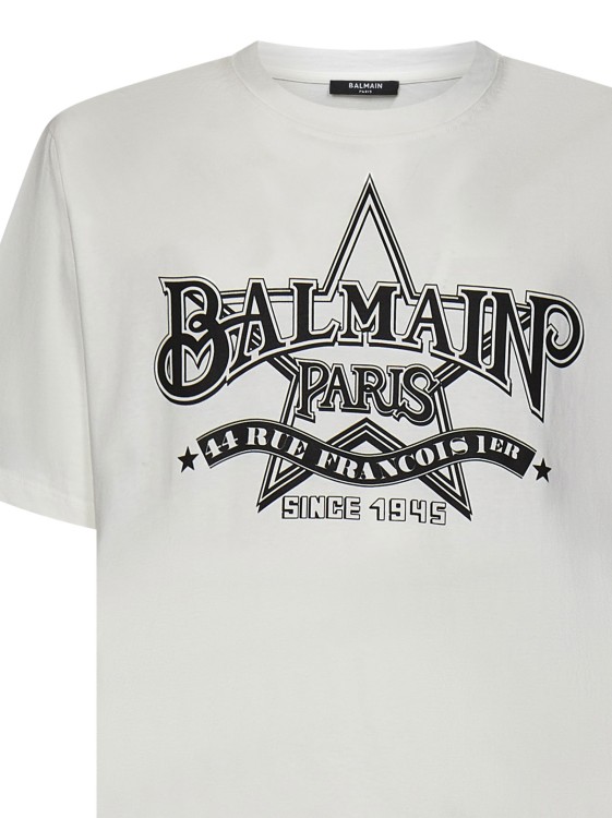 Shop Balmain White Cotton T-shirt