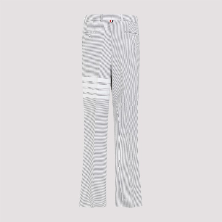 Shop Thom Browne Low Rise Beltloop Pants In Grey