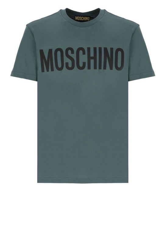 Shop Moschino T-shirt With Logo In Grey